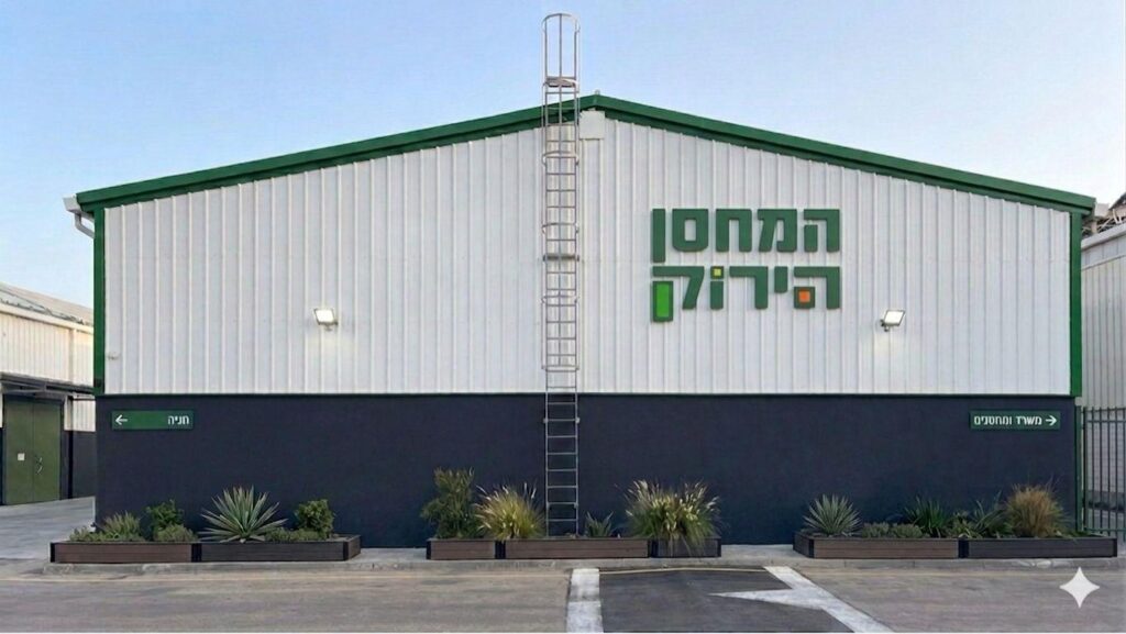 חזית מתחם המחסנים להשכרה של המחסן הירוק