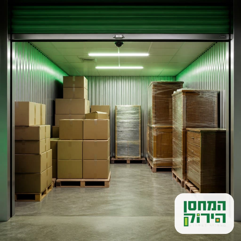 תכולת דירה ארוזה ומאוחסנת ביחידת אחסון מאובטחת