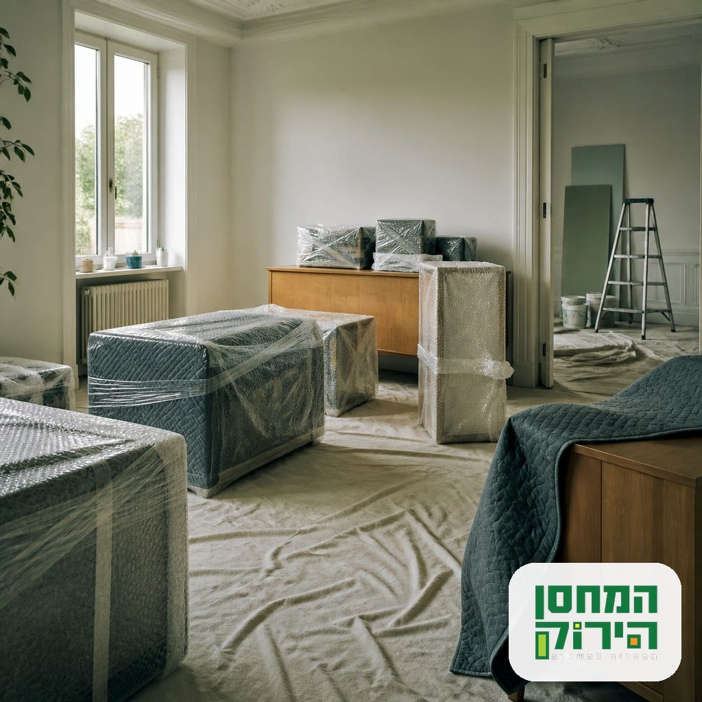 פינוי תכולת הדירה ואריזת רהיטים לאחסון זמני בתקופת שיפוץ