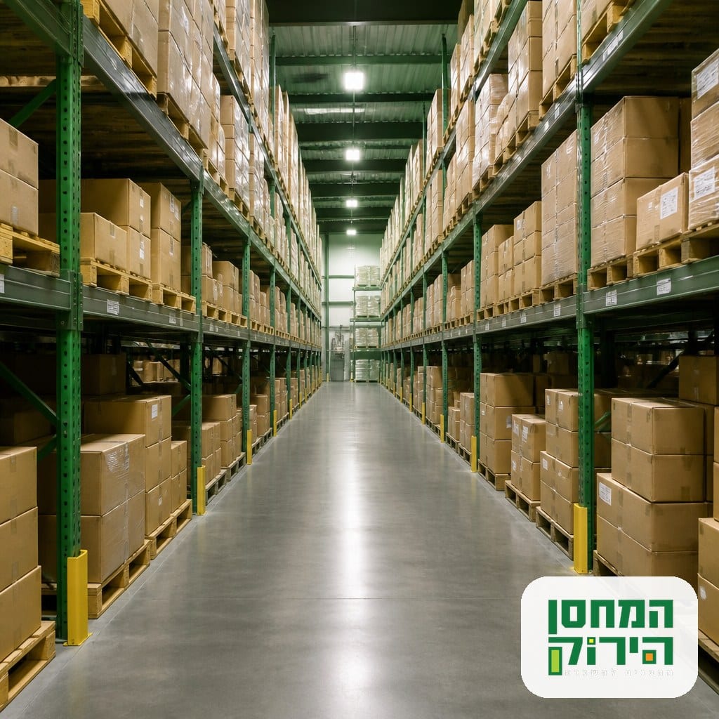 אחסון סחורה ומלאי עסקי במחסן מסחרי מאובטח