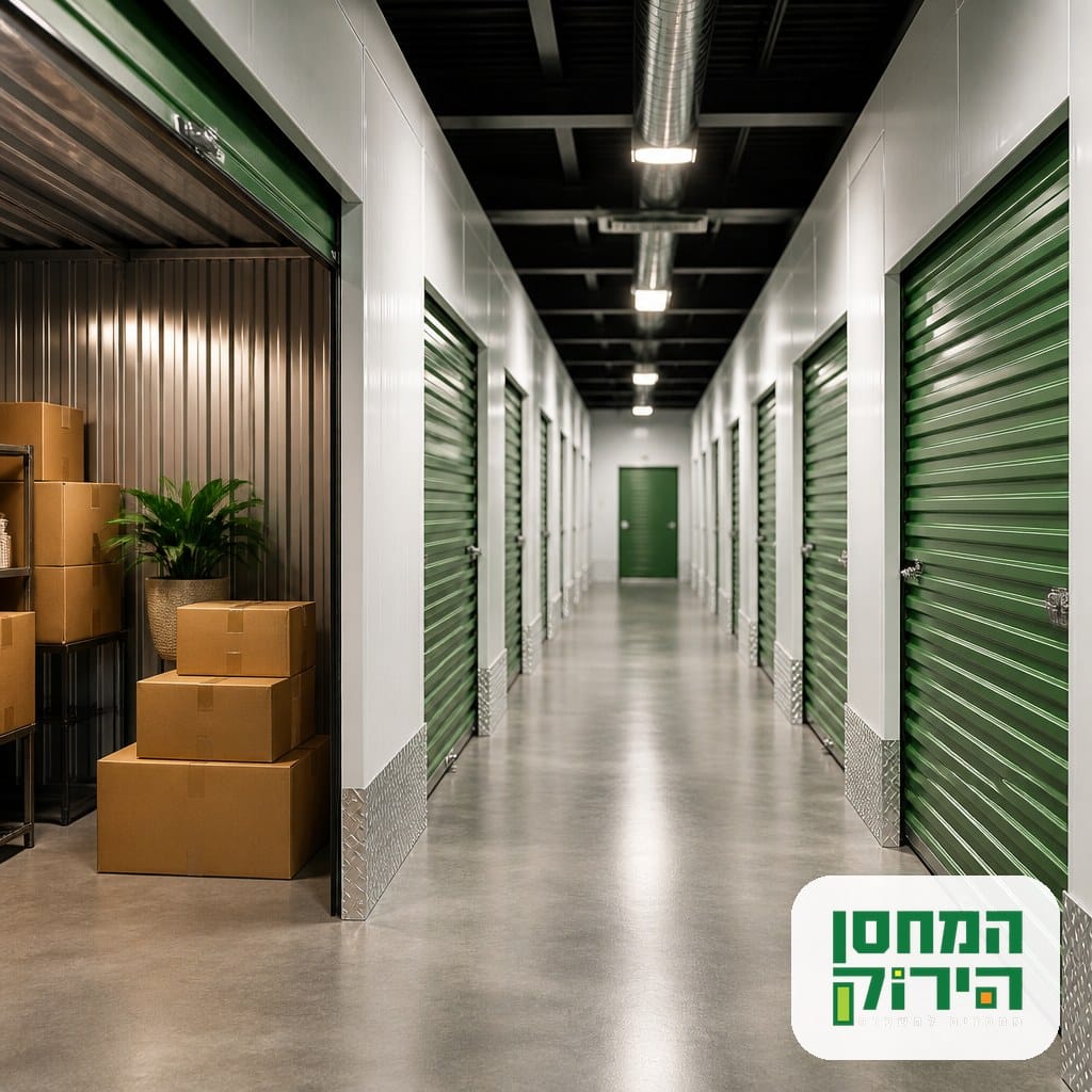 מסדרון נקי ומאובטח של מתחם מחסנים להשכרה