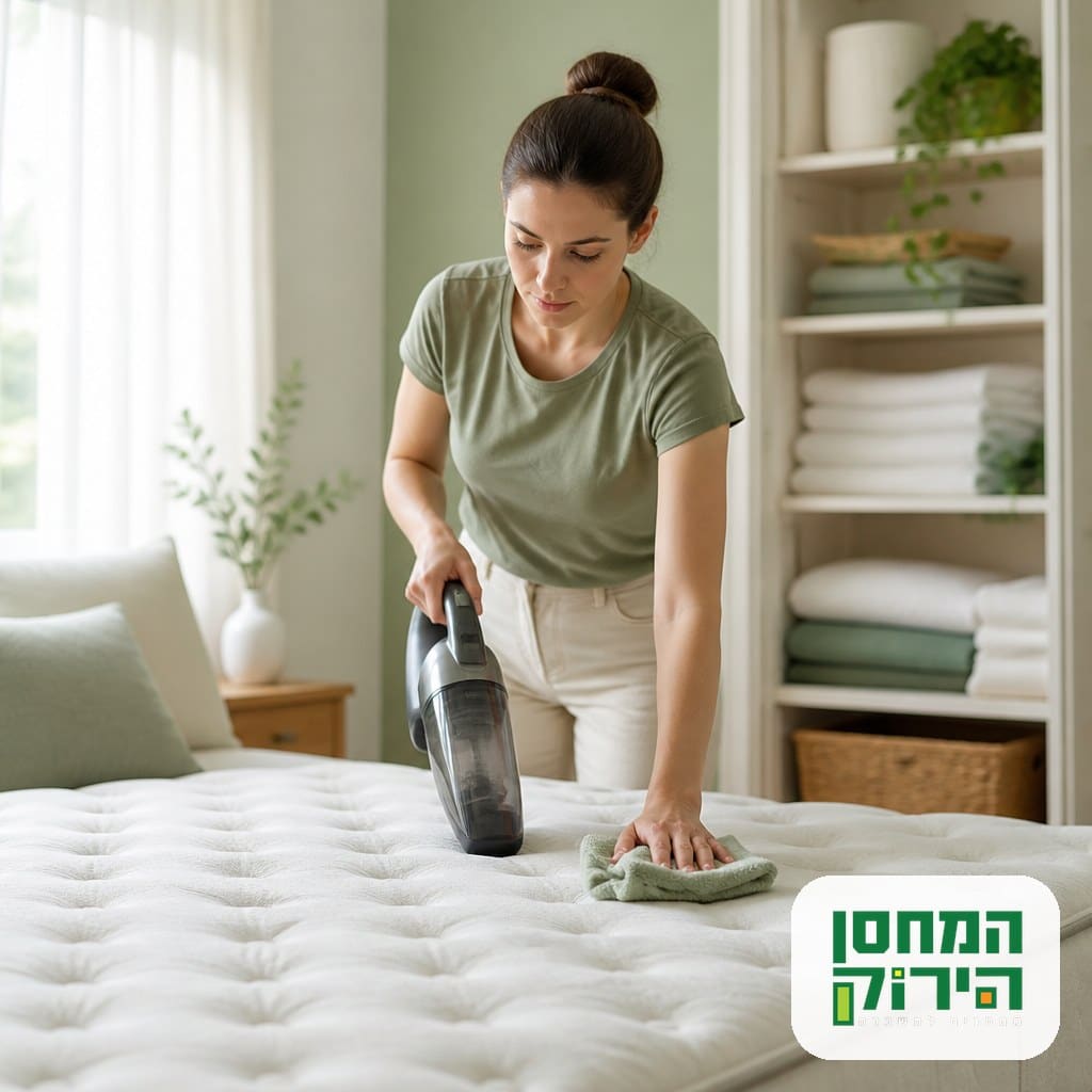 ניקוי המזרון בבית לפני אחסון במחסן