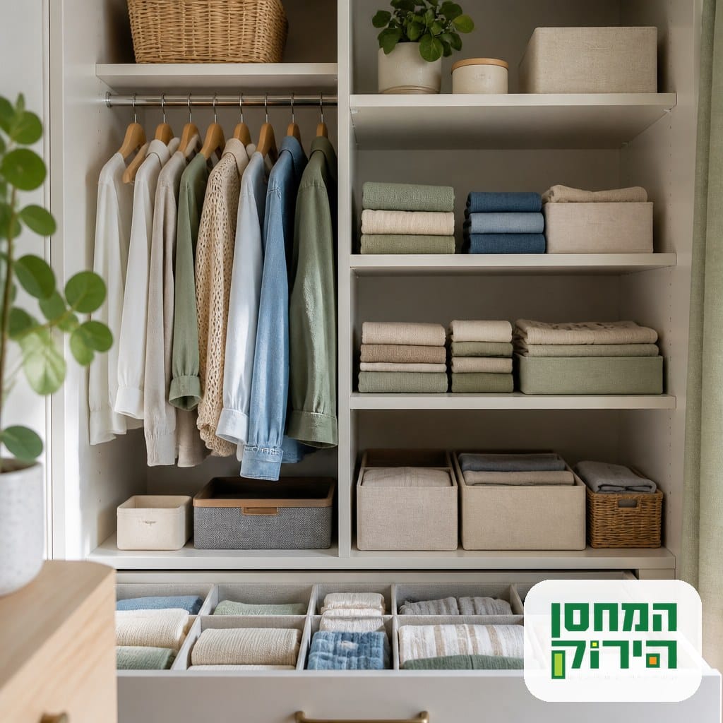 ארגון מגירות ומדפים בבית קטן בעזרת קופסאות אחסון מסודרות