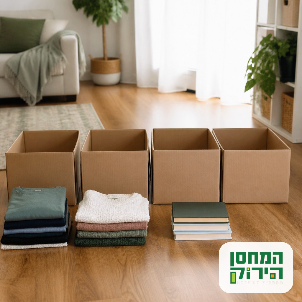 שיטת ארבעת הארגזים למיון חפצים בבית