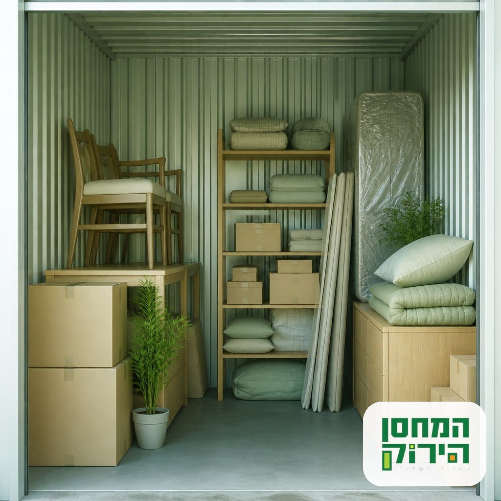 פריטים שמתאימים לאחסון ביחידת אחסון: רהיטי עץ וקרטונים