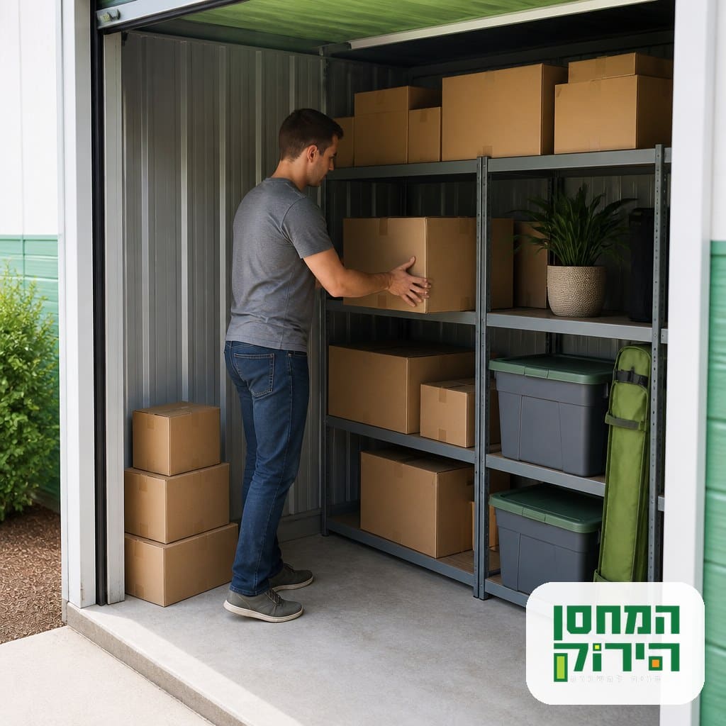 העמסת קרטונים ליחידת אחסון מסודרת