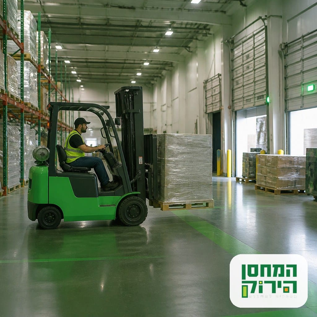 שירותי לוגיסטיקה ושינוע סחורה במחסן עם מלגזה