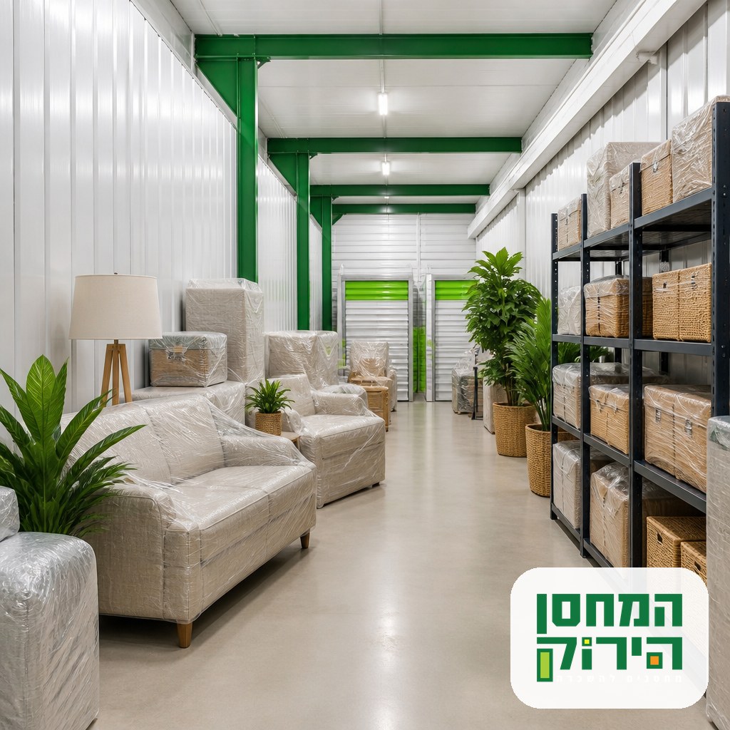 אחסון תכולת דירה לטווח ארוך, רהיטים מכוסים ביחידת אחסון לחיסכון בעלות