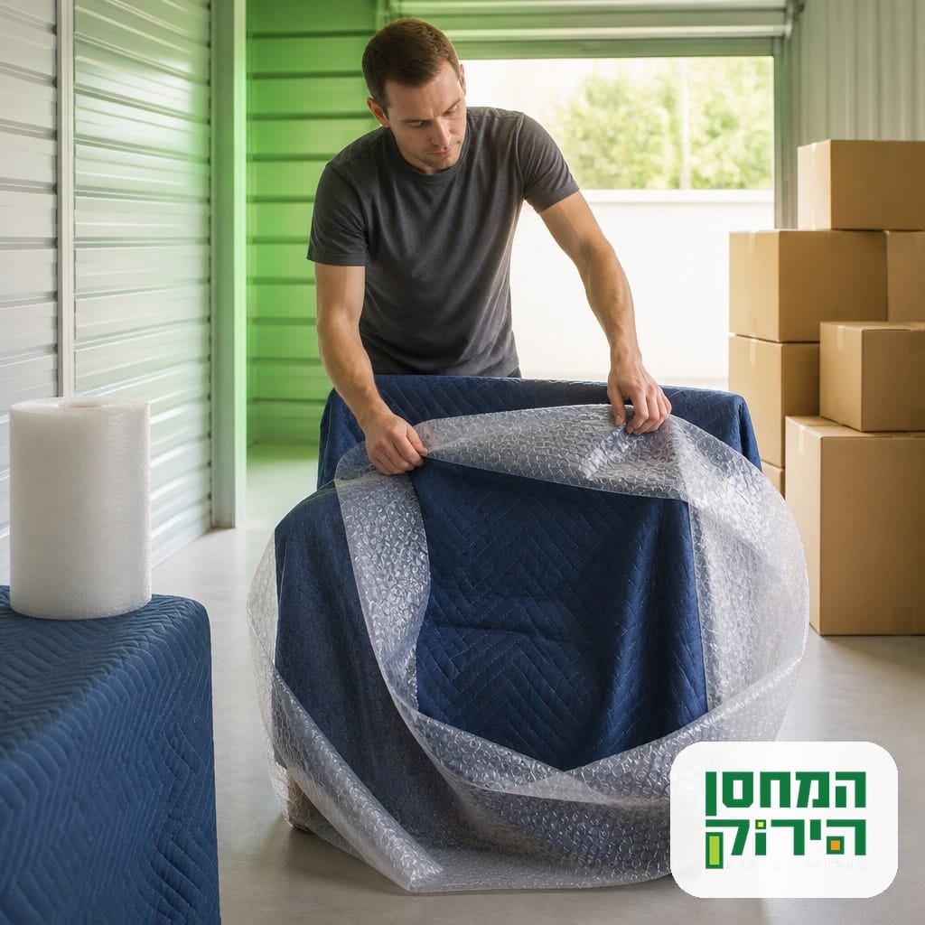 אריזת רהיטים וחפצים לאחסון לטווח ארוך בזמן רילוקיישן