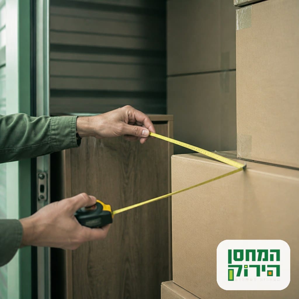 מדידת נפח חפצים בקובים לקראת השכרת מחסן בגודל מתאים