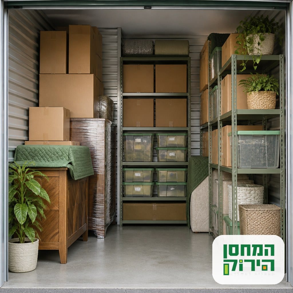 שימוש מיטבי בשטח אחסון: ארגון וסידור יעיל של ציוד וקרטונים ביחידת אחסון