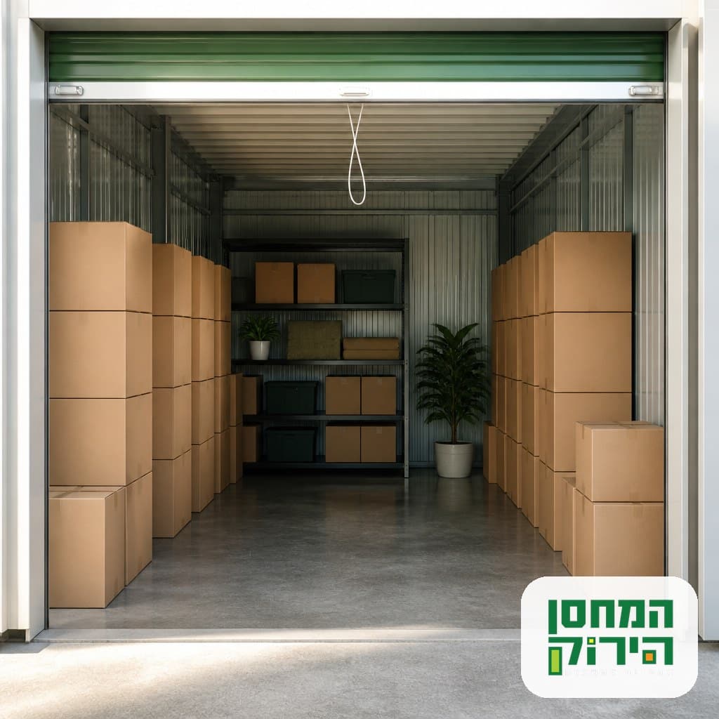 סידור מסודר של תכולת דירה בתוך יחידת אחסון