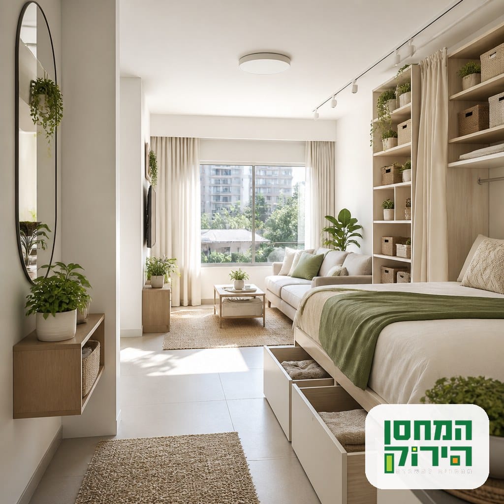 פתרונות אחסון חכמים בבית קטן: ניצול חלל מתחת למיטה ומדפים על הקיר
