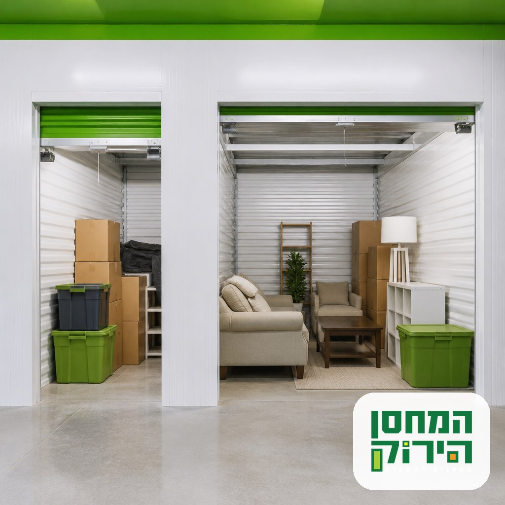 גודל המחסן משפיע על עלות אחסון תכולת דירה, יחידות אחסון בגדלים שונים