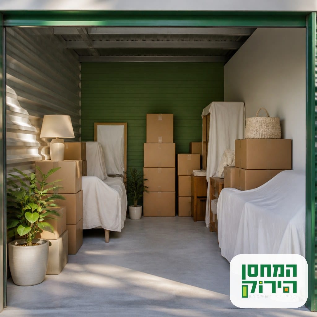 אחסון זמני של תכולת הבית במחסן מסודר במהלך תקופת שיפוץ